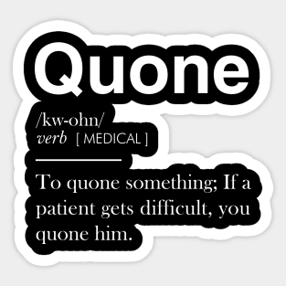 Quone Definition Sticker